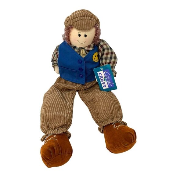 Vintage Walmart Associate Worker Employee Doll Boy Shelf Sitter Dan Dee 18 Inch - Picture 1 of 16